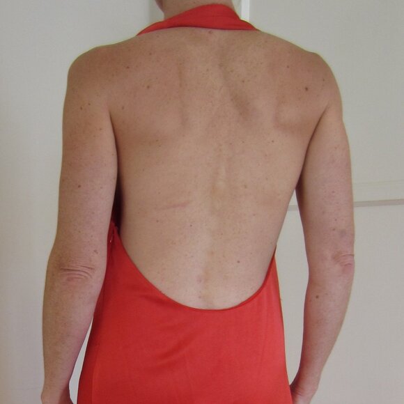 NWT Alice + Olivia Paulette Red Satin Dress One Shoulder Gown Poppy Size 12 - Picture 3 of 16